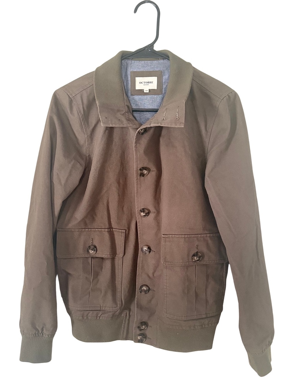 Octobre Éditions Khaki Cotton A-1 Bomber Jacket XS (Men)